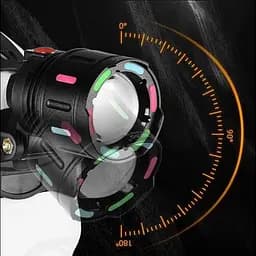 Ліхтар налобний акумуляторний Arexes AR-8087-PM10-TG із флуоресцентним фарбуванням - мініатюра 5