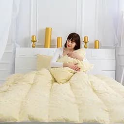 Ковдра пухова MirSon Karmen №1855 Bio-Blue, 90% пух, євростандарт, 220x200, блакитна (2200003014273) - мініатюра 34
