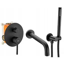 Душова система Rea Lungo black + BOX чорний REA-P6300, Чорний