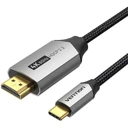 Кабель Vention Type-C to HDMI 2.0 1.5 м (CRBBG) сірий