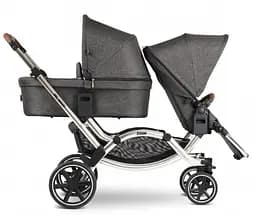 Універсальна коляска 2 в 1 для двійні ABC Design Zoom Asphalt, сірий (12002522003/K)