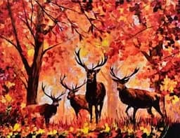 Алмазна мозаїка на підрамнику Олені 40×50 см 71368_BGLE