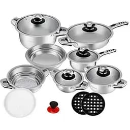 Набір каструль з кришками Haus Lux HL-16RC 16 предметів