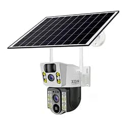 IP-камера уличная с аккумулятором и двойным объективом XON 4G 8000mAh Solar 1080P SmartCam (MCBSM22VW 7515) Белая