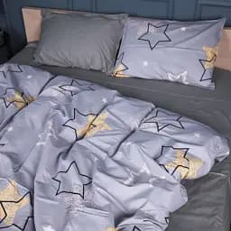Підковдра MirSon Сатин 22-1373 Gray Starry Sky 110х140 см (2200010474848) - мініатюра 6