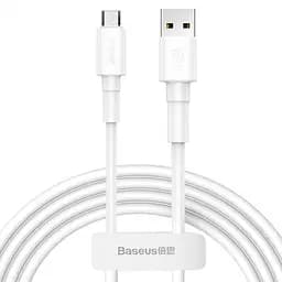 Кабель Baseus Mini Cable USB to microUSB 2.4 A 1m CAMSW-02 White
