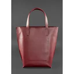 Шкіряна жіноча сумка шоппер D.D. бордова