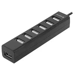 USB-Хаб Defender USB Hub Quadro Swift 7-port USB2.0 пасивний, чорний (83203)