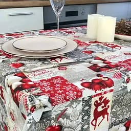 Скатертина Прованс Holiday, 300х136 см, червоний (22915)