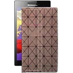 Чехол StatusCASE из экокожи для планшета Lenovo Tab 2 A7-30 Коричневый ромб