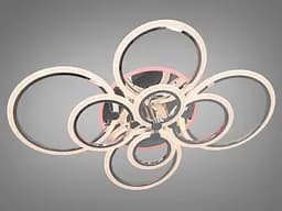 Люстра стельова LED Diasha A8022/8HR Ring, 175W, 3200K-6500K, акрил, сучасний стиль з пультом управління - мініатюра 2
