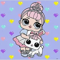 Картина за номерами "L.O.L. Surprise! TroopSurprise Crystal Queen With Crystal Bunny" KHO6289, 40х40 см