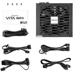 БЖ 650W Chieftec VITA SM3 BPX-650-C ATX 3.1 120mm, 80+ Bronze, Semi modular, Retail - мініатюра 9