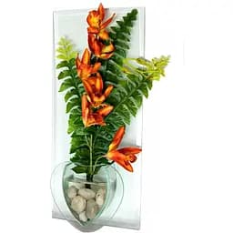 Штучна квітка в склі 36х16х5 см