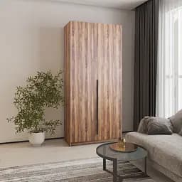 Шкаф 2-дверный MebelStar Оскар ДСП BG, дополнительная штанга 100x52x220 см Дуб янтарный (MBS-4493)