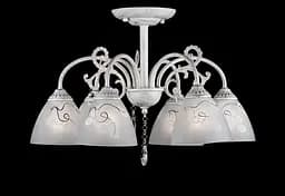 Люстра стельова Splendid Ray L80094/6, 6xE27, білий, золото, метал, скло, кришталь, сучасний стиль