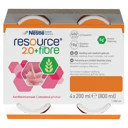 Набір ентеральне харчування Nestle Health Science Resource 2.0+Fibre зі смаком полуниці 2.4 л (3 уп. х 4 шт. х 200 мл) - мініатюра 9