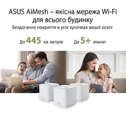 Wi-Fi Mesh система Asus ZenWiFi XD5 3pk White (90IG0750-MO3B20) - мініатюра 6