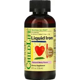 Жидкое железо для детей ChildLife Liquid Iron со вкусом ягод 118 мл