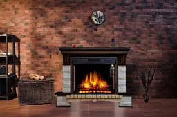 Камінокомплект ArtiFlame STONE MONTEBELLO AF28S МАХАГОН КОРИЧНЕВИЙ АНТИК - мініатюра 2