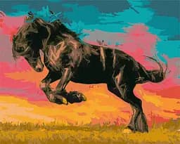 Набір для розпису по номерах Величний мустанг, 40x50 см, КНО4339