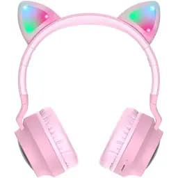 Гарнітура Hoco Bluetooth Stereo W27 Cat Ear pink - мініатюра 3