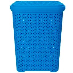 Кошик для білизни Diomedea з кришкою блакитний 505 x 385 x 285 мм 35 л (К1-439)