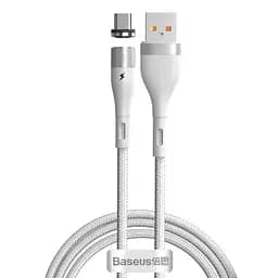 Кабель Baseus Zinc Fabric Magnetic Cable USB to MicroUSB 2.4A 1m CAMXC-K02 White