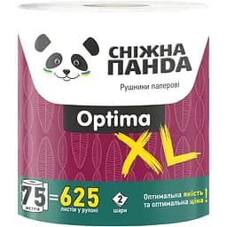 Двошарові паперові рушники Сніжна панда Optima XL Roll 1 рулон