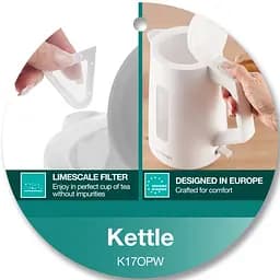 Електрочайник Gorenje 1.7 л Strix контроль білий матовий kuh0015344 - мініатюра 7