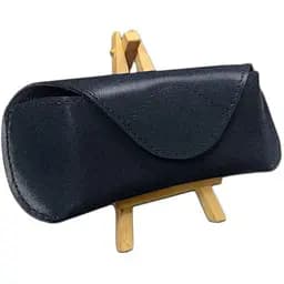 Кожаный чехол для очков BlankNote Краст с клапаном на магните Темно-синий 