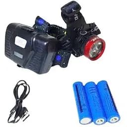 Ліхтар налобний Police PL-175 акумуляторний 3 х 18650 Zoom - мініатюра 3