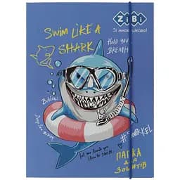 Папка для тетрадей ZiBi Kids Line Shark на резинке (ZB.14961)
