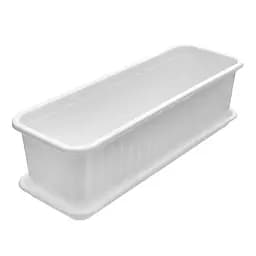 Балконний ящик для вирощування розсади, декоративних і кімнатних рослин 49х16.5х14.5 см Білий 88087