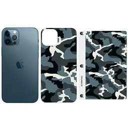 Захисна плівка SKLO Back (тил+грані ) Camo для Apple iPhone 12 mini (5.4) Блакитний / Army Blue