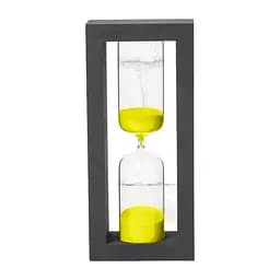 Часы песочные в деревянном корпусе на 15 минут (цвет черный/песок желтый), Склоприлад 86749