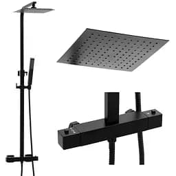 Душова система Yoka Gira 25 Black з термостатом BP.GIRA-THERM-25-BLK, Чорний матовий