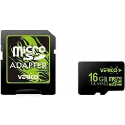 Карта памяти с адаптером Verico MicroSDHC 16 GB UHS-I Class 10SD adapter