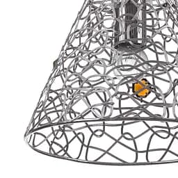 Люстра підвісна Brille з абажуром у спальню E27 60W CH (BR-01 285S/1) - мініатюра 2
