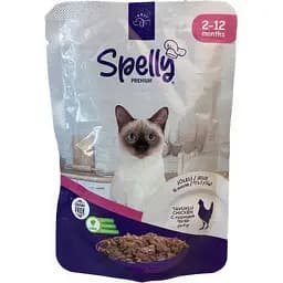 Вологий корм Spelly для кошенят курка в желе 85 г