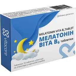 Мелатонін VitaCore Віта B6 245 мг блістер 30 таблеток