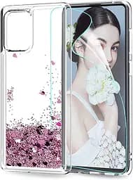 Чехол и защитная пленка для экрана LeYi для Samsung Galaxy A91, Девушка с прозрачным блестящим кристаллом