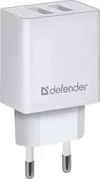 Зарядний пристрій Defender 2xUSB 16W 2.1A UPA-22 білий (83580) - мініатюра 2