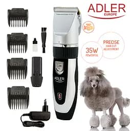 Машинка для стрижки тварин 4 насадки Adler AD 2823 - мініатюра 8