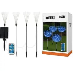 Комплект 4x сонячних ламп SuperLED "Деревце RGB" з пультом і USB