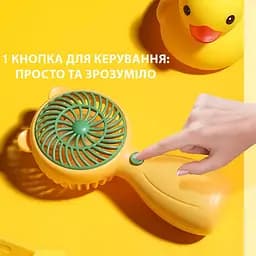 Портативний ручний вентилятор Handy Mini Fan JX-998 на акумуляторі з ручкою міні ветродуйка 2,5Вт Білий - мініатюра 6