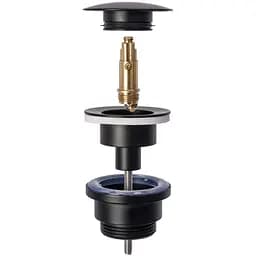 Донний клапан для умивальника Rea click-clack Old Black REA-A5218, Чорний - мініатюра 2