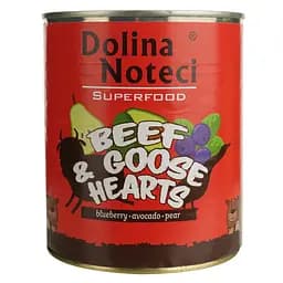 Вологий корм для собак Dolina Noteci Superfood з м'ясом яловичини та гусячим серцем 800 г - мініатюра 3