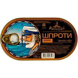 Шпроти Baltijas в олії з ключем 190 г