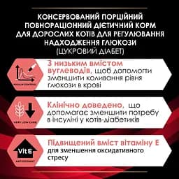 Вологий корм для котів Purina Pro Plan Veterinary Diets DM ST/OX Diabetes Managment 195 г - мініатюра 6